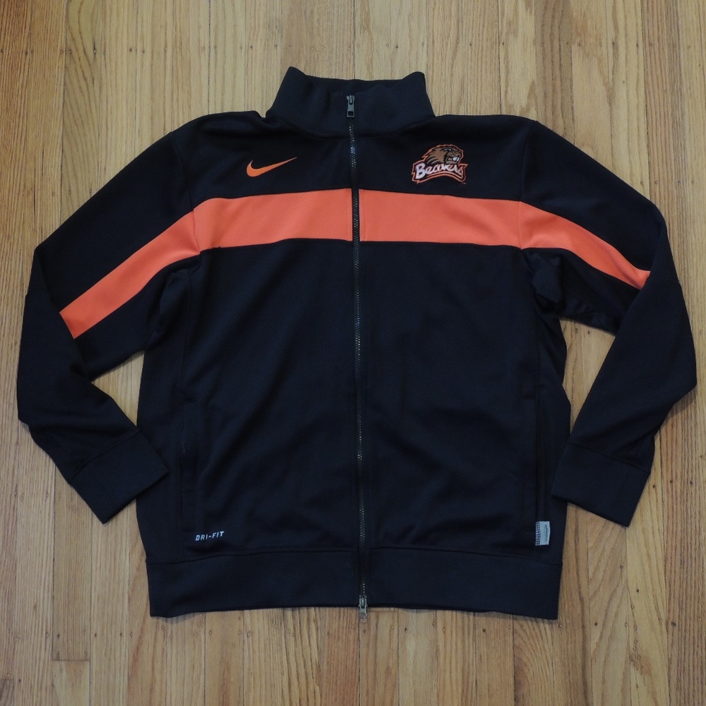 Oregon State Beavers Jacket Nike Mens Black Orange